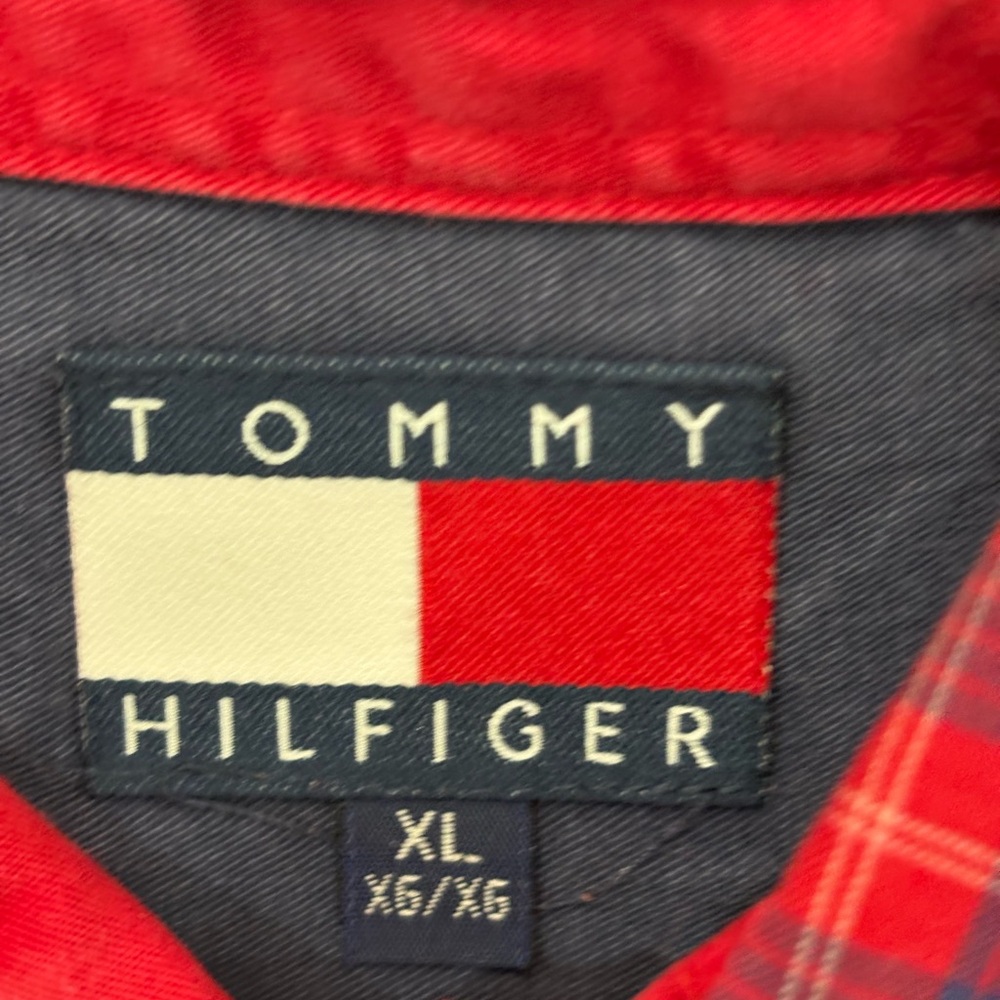 Tommy Hilfiger Men's Red Checkered Shirt - Picture 3 of 5